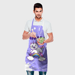 Фартук кулинарный Алиса кошка единорожка, цвет: 3D-принт — фото 2