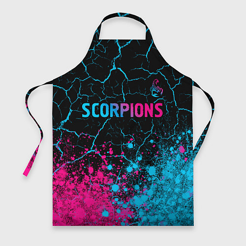 Фартук Scorpions - neon gradient: символ сверху / 3D-принт – фото 1