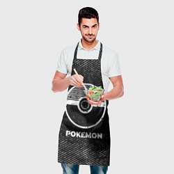 Фартук кулинарный Pokemon с потертостями на темном фоне, цвет: 3D-принт — фото 2