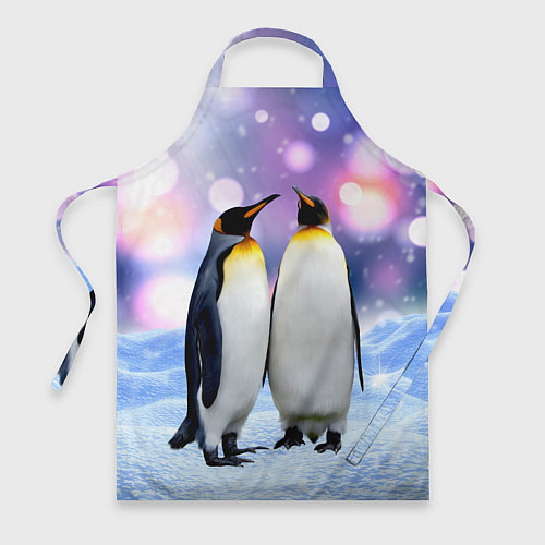 Фартук Пингвины на снегу / 3D-принт – фото 1