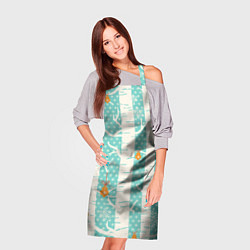 Фартук кулинарный Новогодние берёзки, цвет: 3D-принт — фото 2