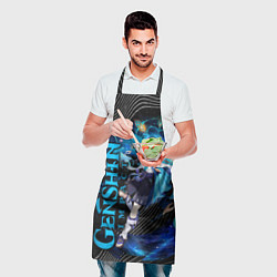Фартук кулинарный Скарамуш - геншин импакт, цвет: 3D-принт — фото 2
