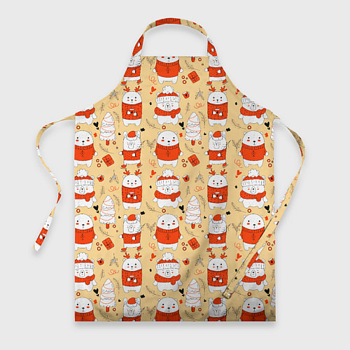 Фартук New year bears / 3D-принт – фото 1