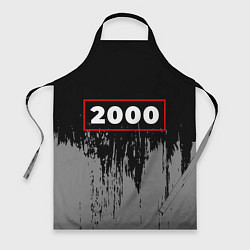 Фартук кулинарный 2000 - в красной рамке на темном, цвет: 3D-принт