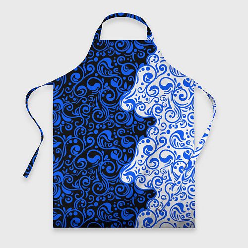 Фартук Синие узоры / 3D-принт – фото 1