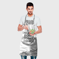 Фартук кулинарный Im doing engineer things: на светлом, цвет: 3D-принт — фото 2