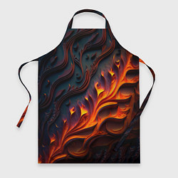 Фартук кулинарный Огненный орнамент с языками пламени, цвет: 3D-принт