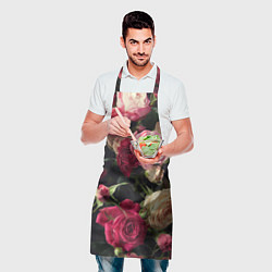 Фартук кулинарный Нежные кустовые розы, цвет: 3D-принт — фото 2