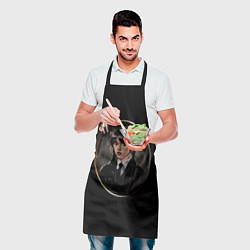 Фартук кулинарный Портрет Уэнсдей Аддамс, цвет: 3D-принт — фото 2