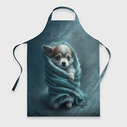 Фартук кулинарный Милый щенок в одеяле, цвет: 3D-принт