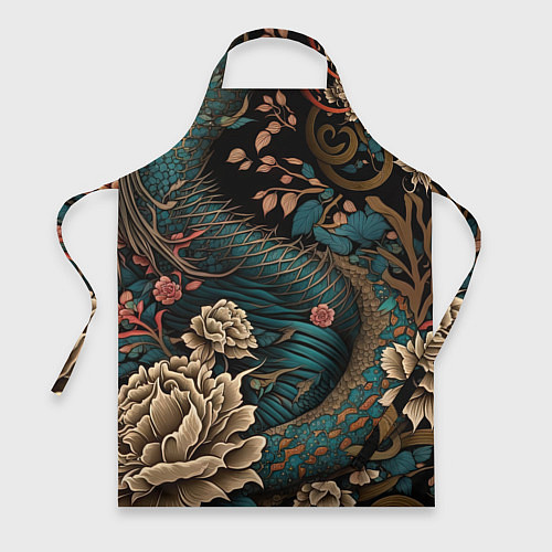 Фартук Японский змей Irezumi / 3D-принт – фото 1