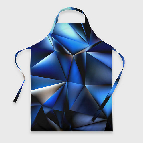 Фартук Polygon blue abstract / 3D-принт – фото 1