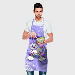 Фартук кулинарный Алина кошка единорожка, цвет: 3D-принт — фото 2
