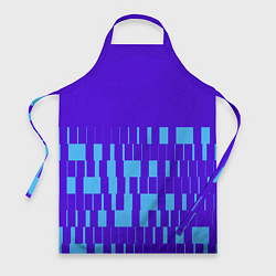Фартук кулинарный Паттерн в стиле модерн синий яркий, цвет: 3D-принт