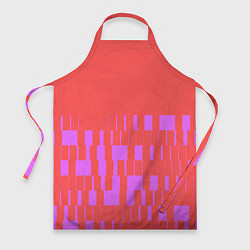 Фартук кулинарный Паттерн в стиле модерн розовый, цвет: 3D-принт