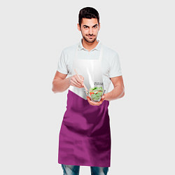Фартук кулинарный FIRM бело - пурпурный, цвет: 3D-принт — фото 2