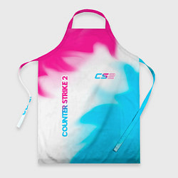 Фартук Counter Strike 2 neon gradient style: надпись, сим