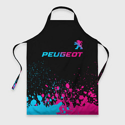 Фартук Peugeot - neon gradient: символ сверху