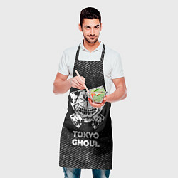 Фартук кулинарный Tokyo Ghoul с потертостями на темном фоне, цвет: 3D-принт — фото 2