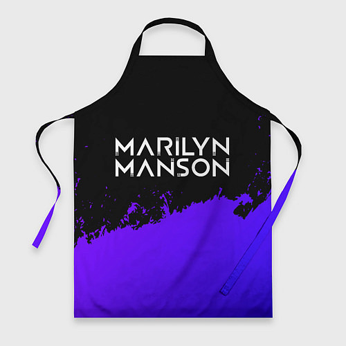 Фартук Marilyn Manson purple grunge / 3D-принт – фото 1