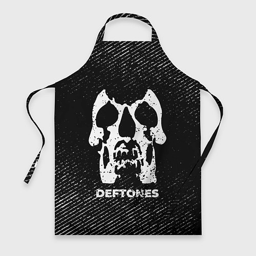 Фартук Deftones с потертостями на темном фоне / 3D-принт – фото 1