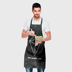 Фартук кулинарный No Mans Sky с потертостями на темном фоне, цвет: 3D-принт — фото 2