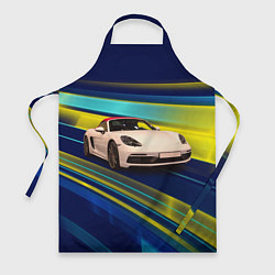 Фартук кулинарный Спортивная немецкая машина Porsche 911, цвет: 3D-принт