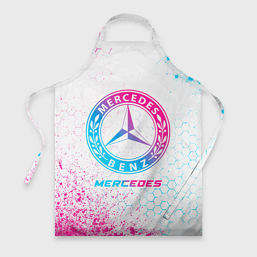 Фартук Mercedes neon gradient style / 3D-принт – фото 1