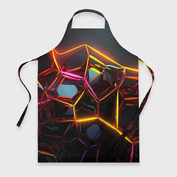 Фартук кулинарный Неоновые трубки абстракция, цвет: 3D-принт