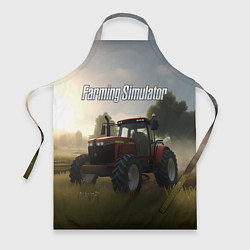 Фартук Farming Simulator - Красный трактор