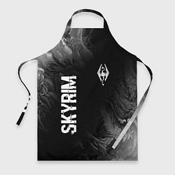 Фартук кулинарный Skyrim glitch на темном фоне: надпись, символ, цвет: 3D-принт
