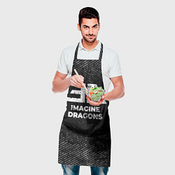 Фартук кулинарный Imagine Dragons с потертостями на темном фоне, цвет: 3D-принт — фото 2