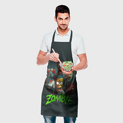Фартук кулинарный Симпсоны зомби, цвет: 3D-принт — фото 2