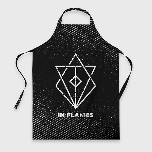 Фартук In Flames с потертостями на темном фоне / 3D-принт – фото 1