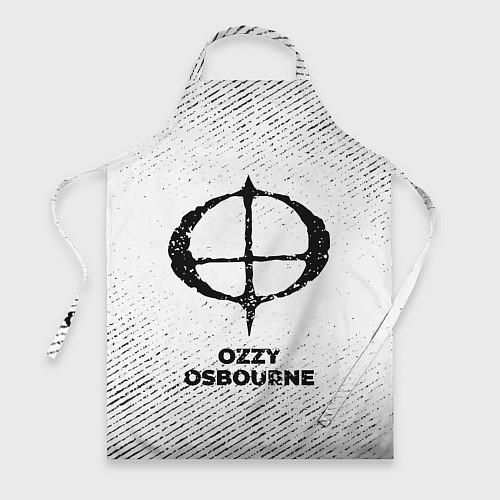Фартук Ozzy Osbourne с потертостями на светлом фоне / 3D-принт – фото 1