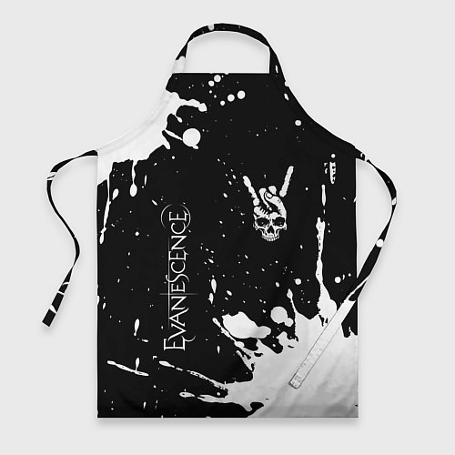 Фартук Evanescence и рок символ на темном фоне / 3D-принт – фото 1