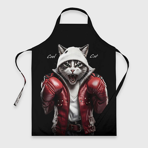 Фартук Cool fighting cat / 3D-принт – фото 1