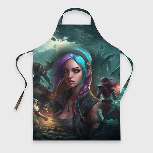 Фартук Jinx art Arcane League of Legends / 3D-принт – фото 1