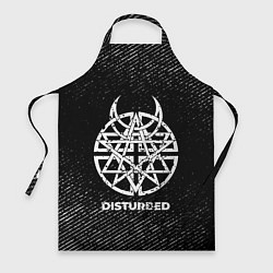 Фартук кулинарный Disturbed с потертостями на темном фоне, цвет: 3D-принт