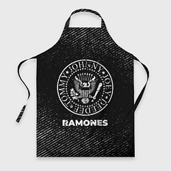 Фартук Ramones с потертостями на темном фоне