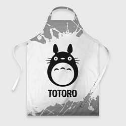 Фартук кулинарный Totoro glitch на светлом фоне, цвет: 3D-принт