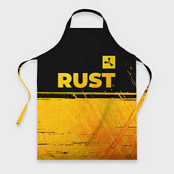 Фартук кулинарный Rust - gold gradient: символ сверху, цвет: 3D-принт
