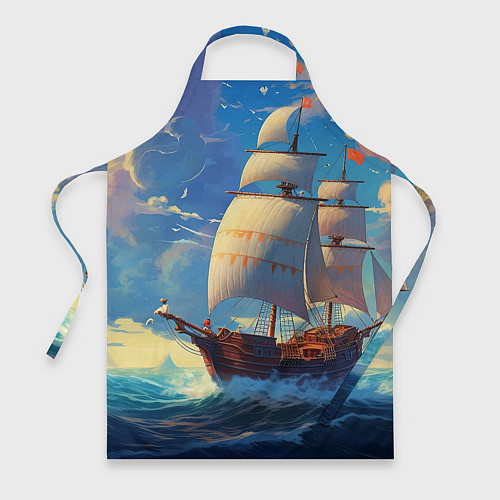 Фартук Парусник в море / 3D-принт – фото 1