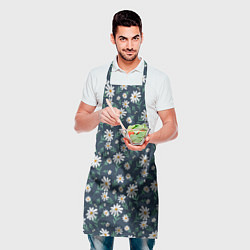 Фартук кулинарный Паттерн с ромашками, цвет: 3D-принт — фото 2