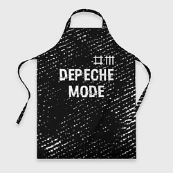 Фартук Depeche Mode glitch на темном фоне: символ сверху