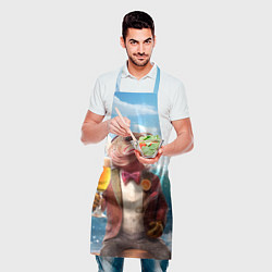 Фартук кулинарный Мистер карп с пивом, цвет: 3D-принт — фото 2