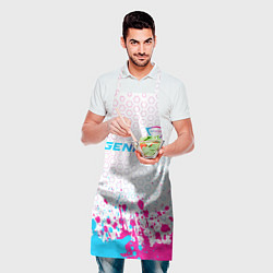 Фартук кулинарный Genesis neon gradient style: символ сверху, цвет: 3D-принт — фото 2