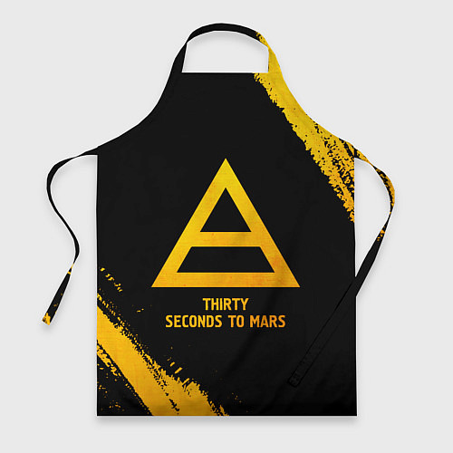 Фартук Thirty Seconds to Mars - gold gradient / 3D-принт – фото 1