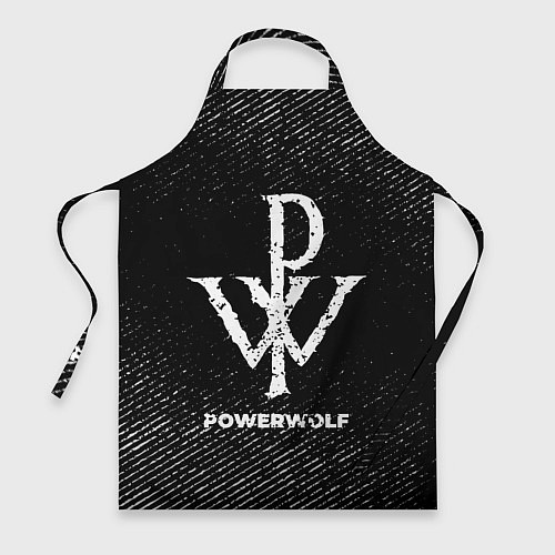 Фартук Powerwolf с потертостями на темном фоне / 3D-принт – фото 1