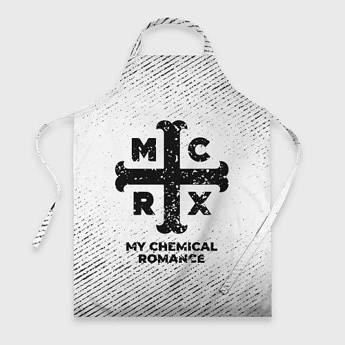 Фартук My Chemical Romance с потертостями на светлом фоне / 3D-принт – фото 1